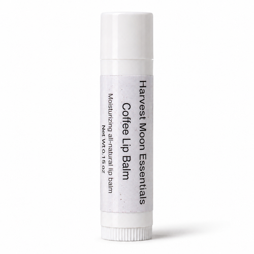 Harvest Moon Essentials Coffee Lip Balm on a white background