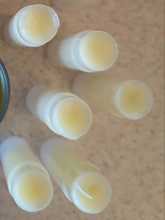 All-natural untinted lip balms